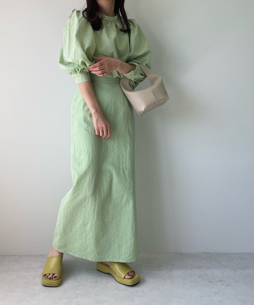 LE MORE(リモア)の「ギンガムパフブラウス(シャツ/ブラウス・レディース・レッド/ブラック/グリーン・FREE)」の18枚目の写真