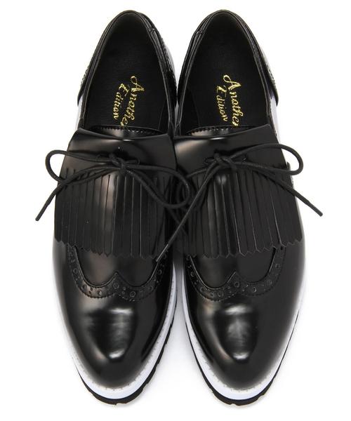 Another Edition（アナザーエディション）の「フリンジレースアップシューズ/AEBC  FRNG LaceUP40◆（その他シューズ・レディース・ブラック/ライム・LARGE/MEDIUM/SMALL）」の3枚目の写真