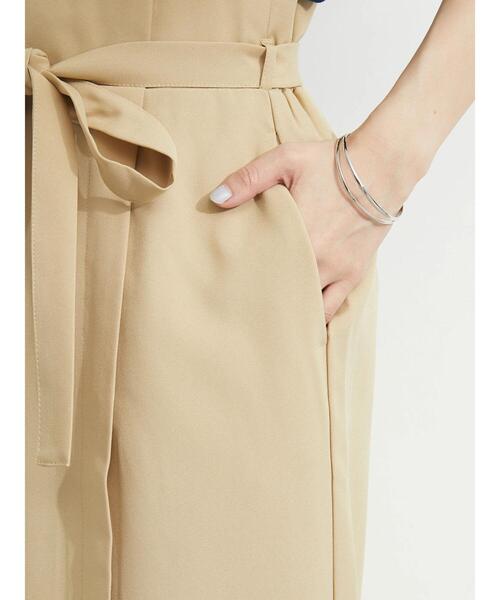 ELENCARE DUE（エレンカーレデュエ）の「・ELENCARE DUE ラップ風ナロースカート（スカート・レディース・ブラック/イエロー/アイボリー・FREE）」の4枚目の写真