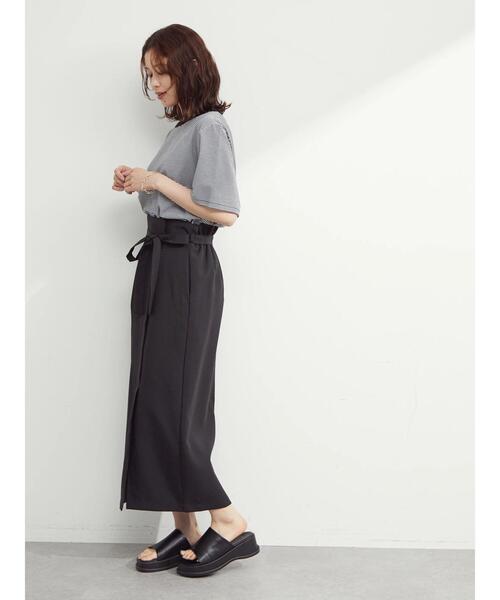 ELENCARE DUE（エレンカーレデュエ）の「・ELENCARE DUE ラップ風ナロースカート（スカート・レディース・ブラック/イエロー/アイボリー・FREE）」の20枚目の写真