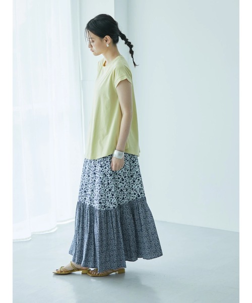 AMERICAN HOLIC（アメリカンホリック）の「フレアラインフレンチスリーブカットプルオーバー（Tシャツ/カットソー・レディース・ネイビー/オフホワイト/イエロー・M/L）」の10枚目の写真