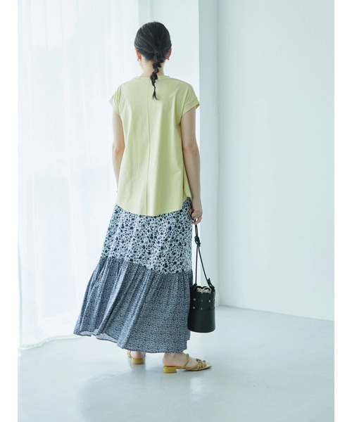 AMERICAN HOLIC（アメリカンホリック）の「フレアラインフレンチスリーブカットプルオーバー（Tシャツ/カットソー・レディース・ネイビー/オフホワイト/イエロー・M/L）」の11枚目の写真