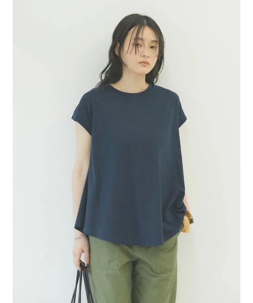 AMERICAN HOLIC（アメリカンホリック）の「フレアラインフレンチスリーブカットプルオーバー（Tシャツ/カットソー・レディース・ネイビー/オフホワイト/イエロー・M/L）」の12枚目の写真