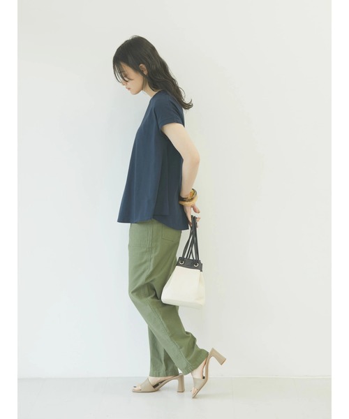 AMERICAN HOLIC（アメリカンホリック）の「フレアラインフレンチスリーブカットプルオーバー（Tシャツ/カットソー・レディース・ネイビー/オフホワイト/イエロー・M/L）」の15枚目の写真