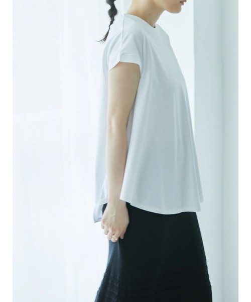 AMERICAN HOLIC（アメリカンホリック）の「フレアラインフレンチスリーブカットプルオーバー（Tシャツ/カットソー・レディース・ネイビー/オフホワイト/イエロー・M/L）」の17枚目の写真