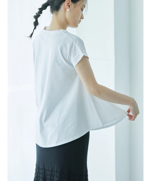 AMERICAN HOLIC（アメリカンホリック）の「フレアラインフレンチスリーブカットプルオーバー（Tシャツ/カットソー・レディース・ネイビー/オフホワイト/イエロー・M/L）」の18枚目の写真