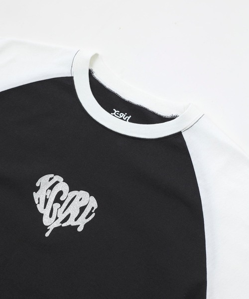 X-girl（エックスガール）の「GLITTER HEART L/S RAGLAN TEE（Tシャツ/カットソー・レディース・ホワイト/ライトパープル/チャコール・S/M）」の11枚目の写真