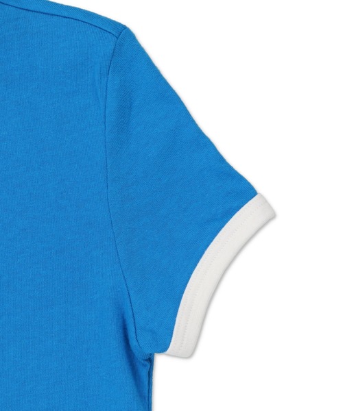 SPINNS(スピンズ)の「PEACEFULロゴ ショート丈リンガーTシャツ(Tシャツ/カットソー・レディース・オレンジ/ブルー/ブラック/オフホワイト・ONESIZE)」の16枚目の写真