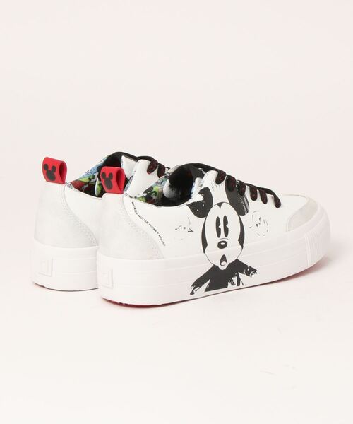 Desigual（デシグアル）の「ミッキーマウス 厚底スニーカー（スニーカー・レディース・ホワイト・23.5cm/24.5cm/25.5cm/23.0cm/24.0cm/25.0cm）」の2枚目の写真