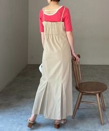 She's Closet | ハイウエスト裾フレアロングマーメイドキャミワンピース(ワンピース)