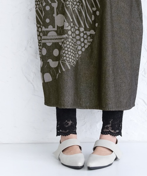 osharewalker（オシャレウォーカー）の「【廃盤】『抜染プリントデニムコクーンスカート』（デニムスカート・レディース・ブラック/ブルー・FREE）」の11枚目の写真