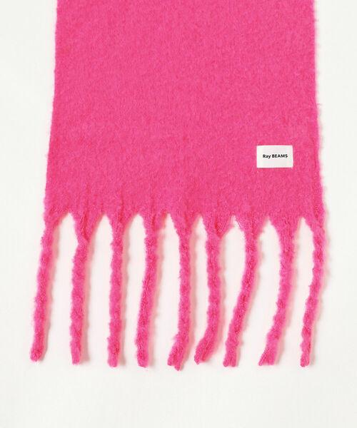 Ray BEAMS(レイビームス)の「Ray BEAMS / マルチ ボーダー ブークレ マフラー(マフラー・レディース・ピンク/パープル・ONE SIZE)」の10枚目の写真