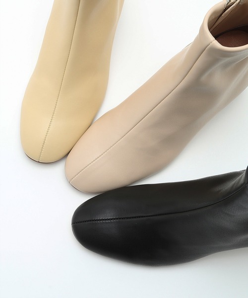 ROPE'（ロペ）の「ストレッチショートブーツ（ブーツ・レディース・ブラック/ベージュ/クリーム・36/36.5/37/37.5/38/35.5/35）」の8枚目の写真