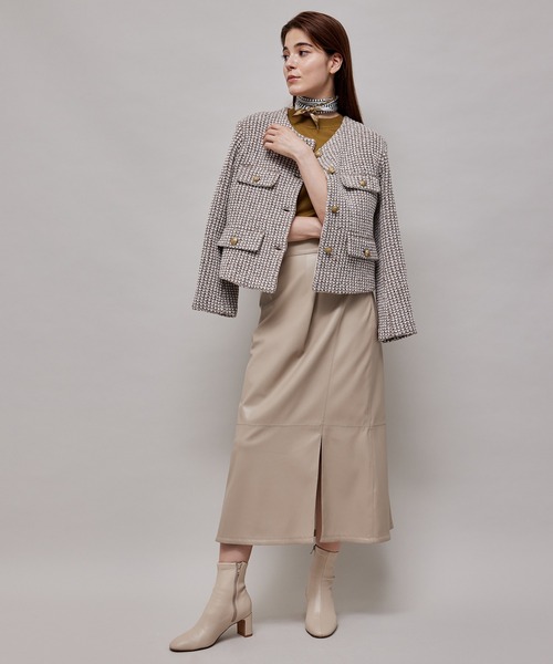 ROPE'（ロペ）の「ストレッチショートブーツ（ブーツ・レディース・ブラック/ベージュ/クリーム・36/36.5/37/37.5/38/35.5/35）」の13枚目の写真