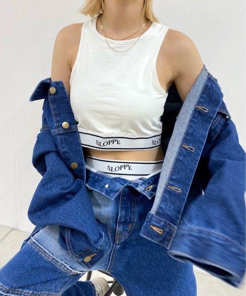 WHO'S WHO gallery（フーズフーギャラリー）の「【SLOPPY/スロッピー】フィットタンク（タンクトップ・レディース・アッシュグレー/ブラック/オフホワイト・FREE）」の8枚目の写真