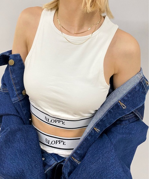 WHO'S WHO gallery（フーズフーギャラリー）の「【SLOPPY/スロッピー】フィットタンク（タンクトップ・レディース・アッシュグレー/ブラック/オフホワイト・FREE）」の11枚目の写真