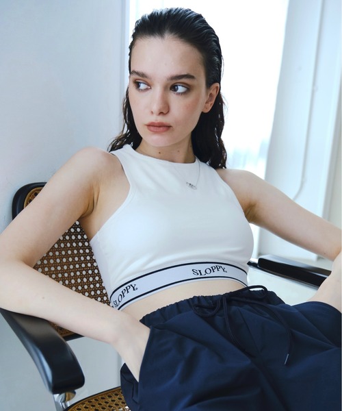 WHO'S WHO gallery（フーズフーギャラリー）の「【SLOPPY/スロッピー】フィットタンク（タンクトップ・レディース・アッシュグレー/ブラック/オフホワイト・FREE）」の10枚目の写真