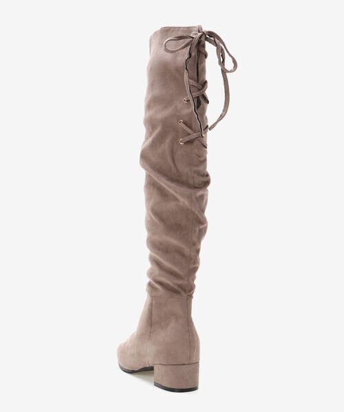 MAJESTIC LEGON(マジェスティックレゴン)の「バックレースアップニーハイブーツ(ブーツ・レディース・ブラック/グレー・MEDIUM/LARGE)」の11枚目の写真