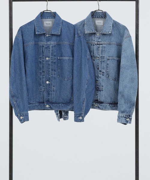 Iroquois（イロコイ）の「IROQUOIS イロコイ / OPEN-END DENIM JK セットアップオープンエンドデニムジャケット ビッグシルエットGジャン / 578203（デニムジャケット・メンズ・ライトインディゴブルー/ケミカルウォッシュ・1/2）」の6枚目の写真