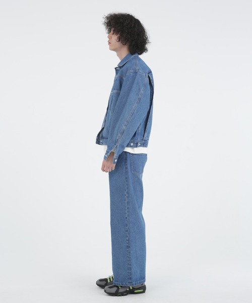 Iroquois（イロコイ）の「IROQUOIS イロコイ / OPEN-END DENIM JK セットアップオープンエンドデニムジャケット ビッグシルエットGジャン / 578203（デニムジャケット・メンズ・ライトインディゴブルー/ケミカルウォッシュ・1/2）」の3枚目の写真