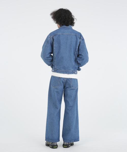 Iroquois（イロコイ）の「IROQUOIS イロコイ / OPEN-END DENIM JK セットアップオープンエンドデニムジャケット ビッグシルエットGジャン / 578203（デニムジャケット・メンズ・ライトインディゴブルー/ケミカルウォッシュ・1/2）」の5枚目の写真