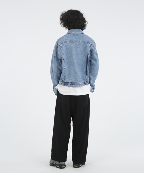 Iroquois（イロコイ）の「IROQUOIS イロコイ / OPEN-END DENIM JK セットアップオープンエンドデニムジャケット ビッグシルエットGジャン / 578203（デニムジャケット・メンズ・ライトインディゴブルー/ケミカルウォッシュ・1/2）」の7枚目の写真