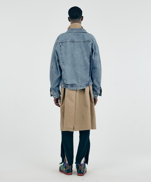 Iroquois（イロコイ）の「IROQUOIS イロコイ / OPEN-END DENIM JK セットアップオープンエンドデニムジャケット ビッグシルエットGジャン / 578203（デニムジャケット・メンズ・ライトインディゴブルー/ケミカルウォッシュ・1/2）」の15枚目の写真