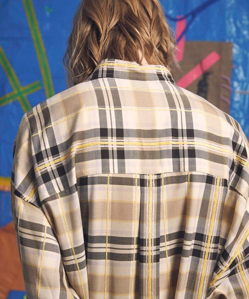 ユニセックスアイテム》モールチェックプライムオーバーシャツ