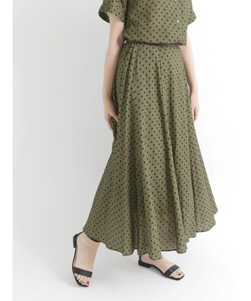 Te chichi(テチチ)の「ドット/無地マーメイドスカート(スカート・レディース・ブラック/オフホワイト/カーキ/イエロー・フリ-)」の5枚目の写真