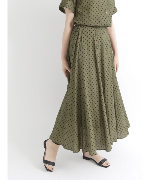 Te chichi(テチチ)の「ドット/無地マーメイドスカート(スカート・レディース・ブラック/オフホワイト/カーキ/イエロー・フリ-)」の3枚目の写真
