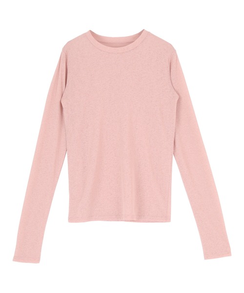 titivate(ティティベイト)の「シアークルーネックカットソー(Tシャツ/カットソー・レディース・アイボリー/ブラック/ピンク/ライトブラウン・L/M/S)」の14枚目の写真