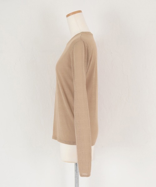 titivate(ティティベイト)の「シアークルーネックカットソー(Tシャツ/カットソー・レディース・アイボリー/ブラック/ピンク/ライトブラウン・L/M/S)」の13枚目の写真