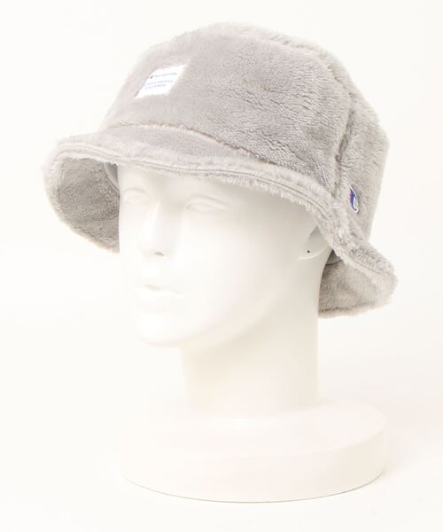 Champion(チャンピオン)の「【Champion/チャンピオン】フワフワ モコモコ ボアバケットハット(ハット・メンズ・ブラック/ブラウン/グレー/オフホワイト/ピンク/ライトブラウン・FREE)」の4枚目の写真