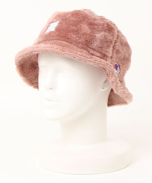 Champion(チャンピオン)の「【Champion/チャンピオン】フワフワ モコモコ ボアバケットハット(ハット・メンズ・ブラック/ブラウン/グレー/オフホワイト/ピンク/ライトブラウン・FREE)」の6枚目の写真