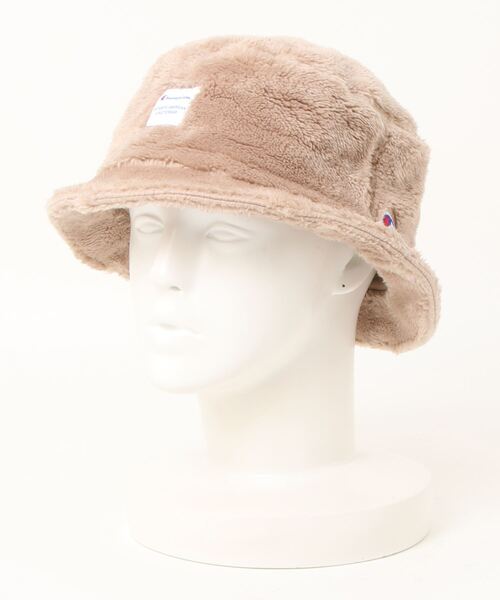 Champion(チャンピオン)の「【Champion/チャンピオン】フワフワ モコモコ ボアバケットハット(ハット・メンズ・ブラック/ブラウン/グレー/オフホワイト/ピンク/ライトブラウン・FREE)」の5枚目の写真