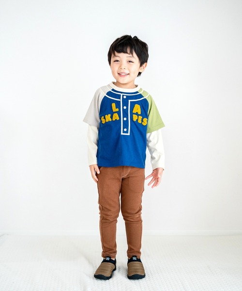 SKAPE（エスケープ）の「ｽﾃｯﾁﾘﾌﾞﾊﾟﾝﾂ（その他パンツ・キッズ・ベージュ/ネイビー/アイボリー/ブラウン・110cm/90cm/120cm/100cm/80ｃｍ）」の3枚目の写真