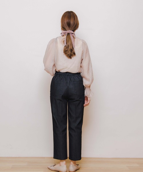 flower(フラワー)の「クリーンデニムパンツ(デニムパンツ・レディース・ネイビー/ブラック・FREE)」の9枚目の写真