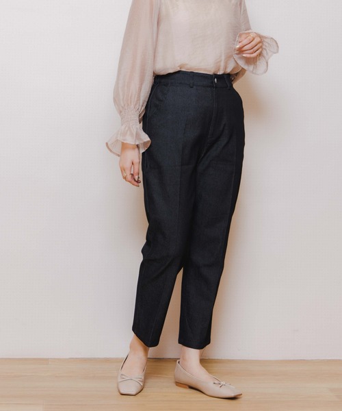 flower(フラワー)の「クリーンデニムパンツ(デニムパンツ・レディース・ネイビー/ブラック・FREE)」の12枚目の写真