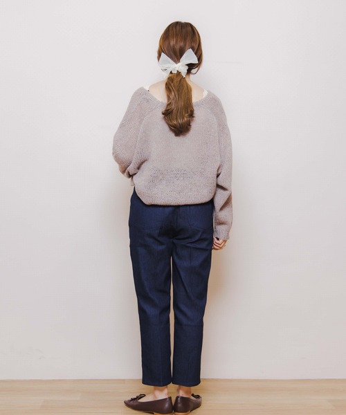 flower(フラワー)の「クリーンデニムパンツ(デニムパンツ・レディース・ネイビー/ブラック・FREE)」の17枚目の写真