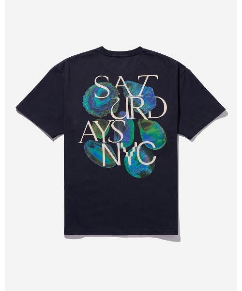 Saturdays NYC(サタデーズ ニューヨークシティ )の「Overlapped Saturation Relaxed SS Tee(Tシャツ/カットソー・メンズ・ミント/ネイビー・M/S/XL/L/X-SMALL)」の2枚目の写真