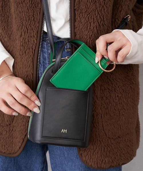 BIRTHDAY BAR（バースデイバー）の「アーチリング ミニショルダー ｜バイカラー ポーチつき（ショルダーバッグ・レディース・ブラック/ブラウン/アイボリー・フリー）」の3枚目の写真