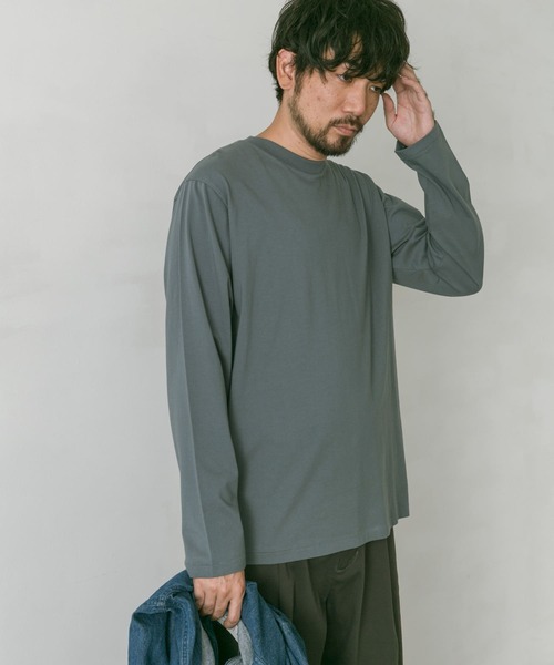 URBAN RESEARCH DOORS(アーバンリサーチドアーズ)の「USAコットンベーシックロングスリーブTシャツ(Tシャツ/カットソー・メンズ・ホワイト/ブラック/オレンジ/ブルー・MEDIUM/LARGE)」の4枚目の写真