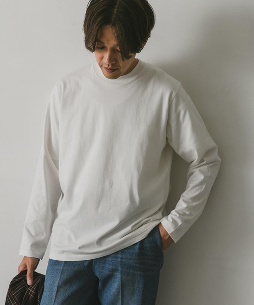 URBAN RESEARCH DOORS(アーバンリサーチドアーズ)の「USAコットンベーシックロングスリーブTシャツ(Tシャツ/カットソー・メンズ・ホワイト/ブラック/オレンジ/ブルー・MEDIUM/LARGE)」の21枚目の写真