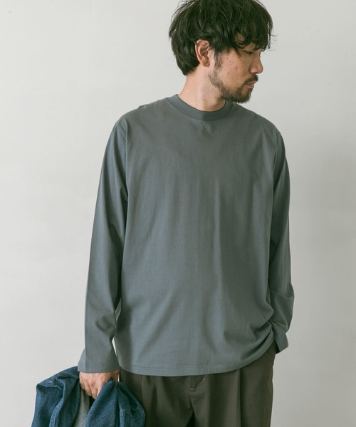 URBAN RESEARCH DOORS(アーバンリサーチドアーズ)の「USAコットンベーシックロングスリーブTシャツ(Tシャツ/カットソー・メンズ・ホワイト/ブラック/オレンジ/ブルー・MEDIUM/LARGE)」の22枚目の写真