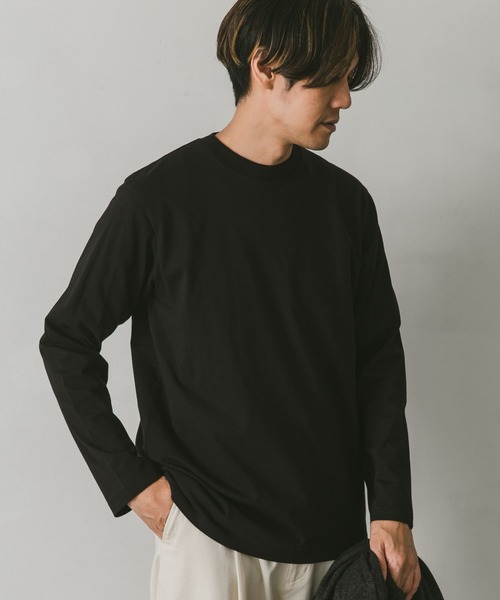 URBAN RESEARCH DOORS(アーバンリサーチドアーズ)の「USAコットンベーシックロングスリーブTシャツ(Tシャツ/カットソー・メンズ・ホワイト/ブラック/オレンジ/ブルー・MEDIUM/LARGE)」の6枚目の写真