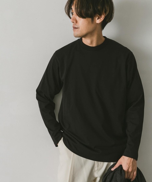 URBAN RESEARCH DOORS(アーバンリサーチドアーズ)の「USAコットンベーシックロングスリーブTシャツ(Tシャツ/カットソー・メンズ・ホワイト/ブラック/オレンジ/ブルー・MEDIUM/LARGE)」の12枚目の写真