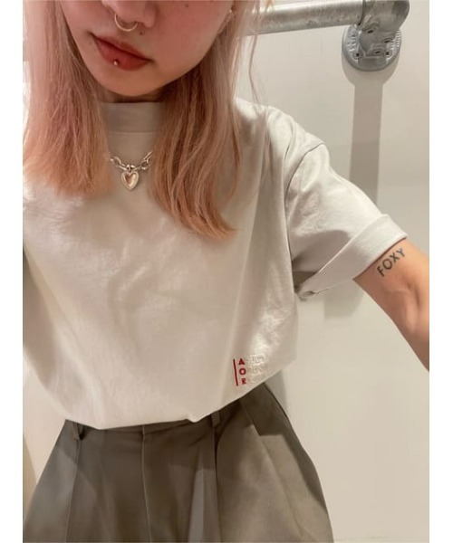 THROW by SLY（スローバイスライ）の「AOR x THROW LOGO T/SH エーオーアール スロー ロゴTシャツ（Tシャツ/カットソー・レディース・ホワイト/ブラック/バーガンディー・FREE）」の20枚目の写真