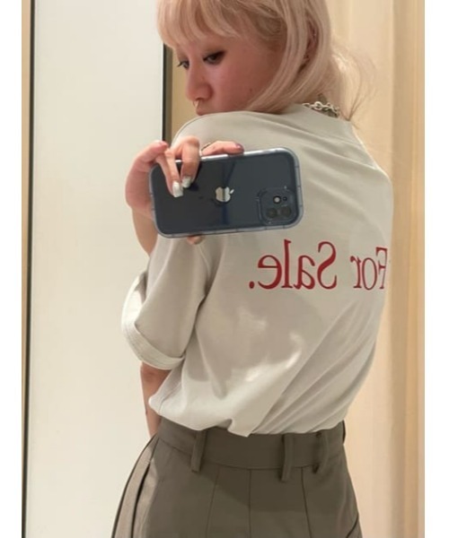 THROW by SLY（スローバイスライ）の「AOR x THROW LOGO T/SH エーオーアール スロー ロゴTシャツ（Tシャツ/カットソー・レディース・ホワイト/ブラック/バーガンディー・FREE）」の21枚目の写真