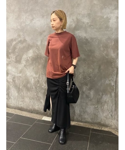 THROW by SLY（スローバイスライ）の「AOR x THROW LOGO T/SH エーオーアール スロー ロゴTシャツ（Tシャツ/カットソー・レディース・ホワイト/ブラック/バーガンディー・FREE）」の5枚目の写真