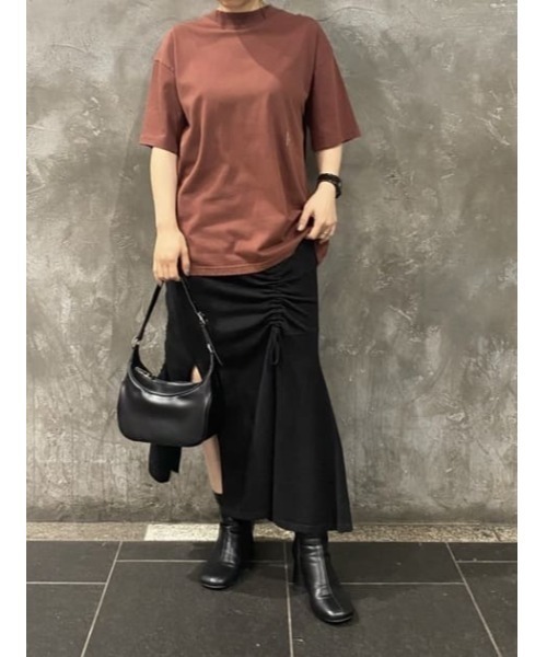 THROW by SLY（スローバイスライ）の「AOR x THROW LOGO T/SH エーオーアール スロー ロゴTシャツ（Tシャツ/カットソー・レディース・ホワイト/ブラック/バーガンディー・FREE）」の4枚目の写真